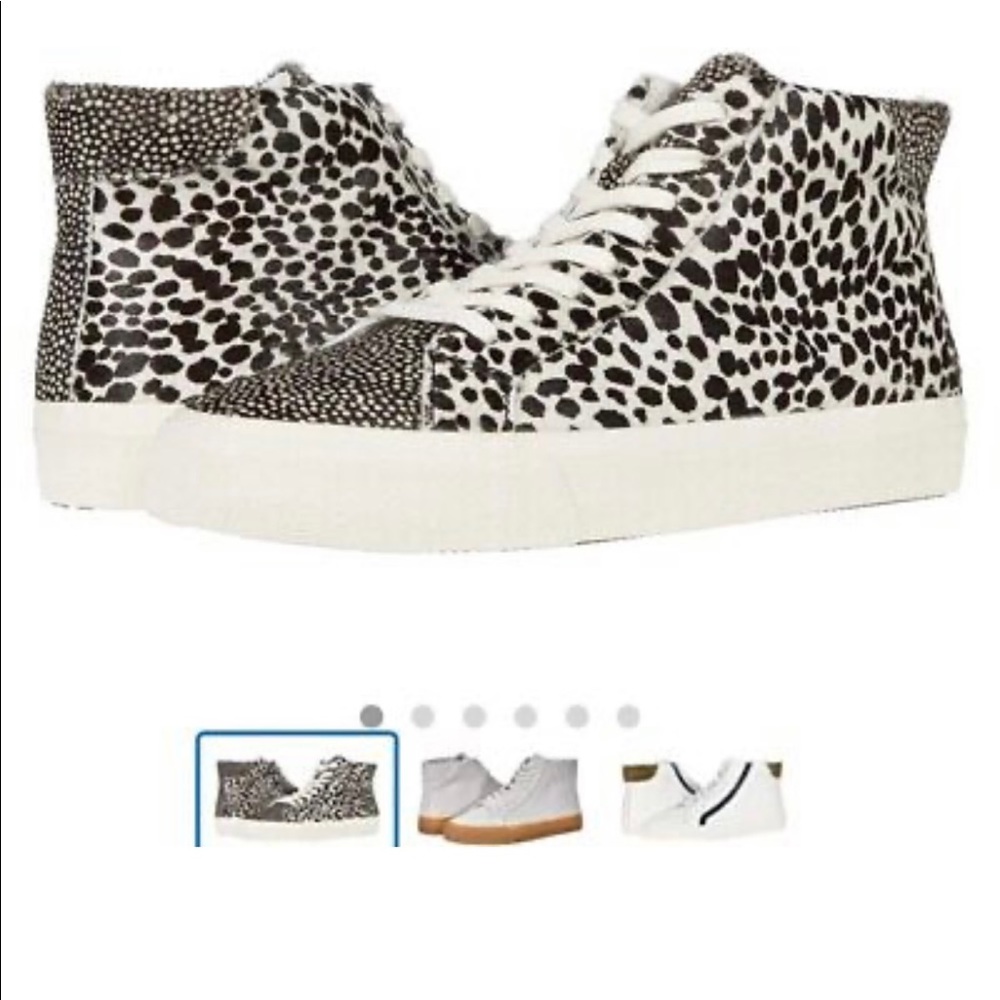 Madewell Calf Hair High Top Sneakers Size 7.5